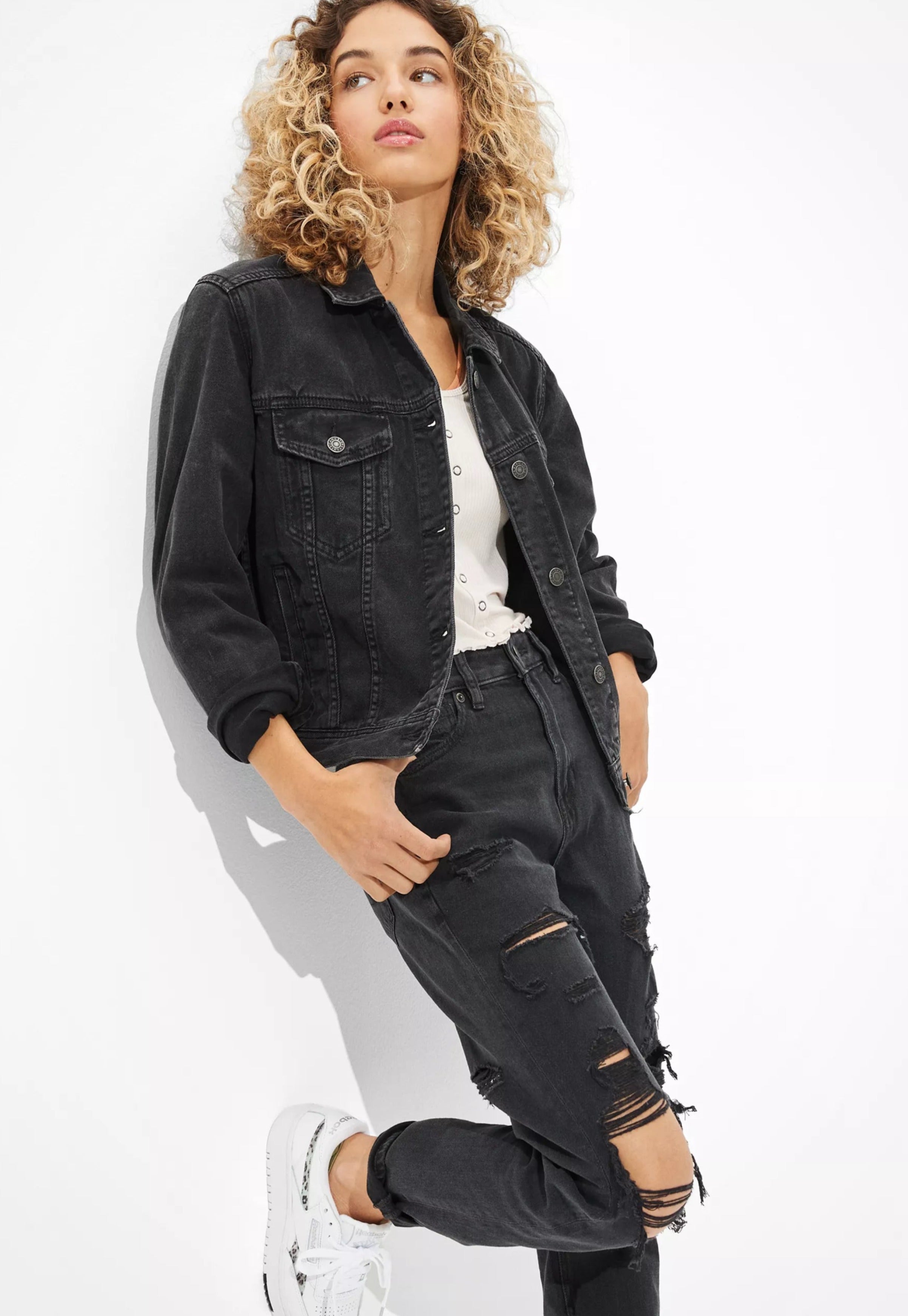 AE Black Denim Jacket