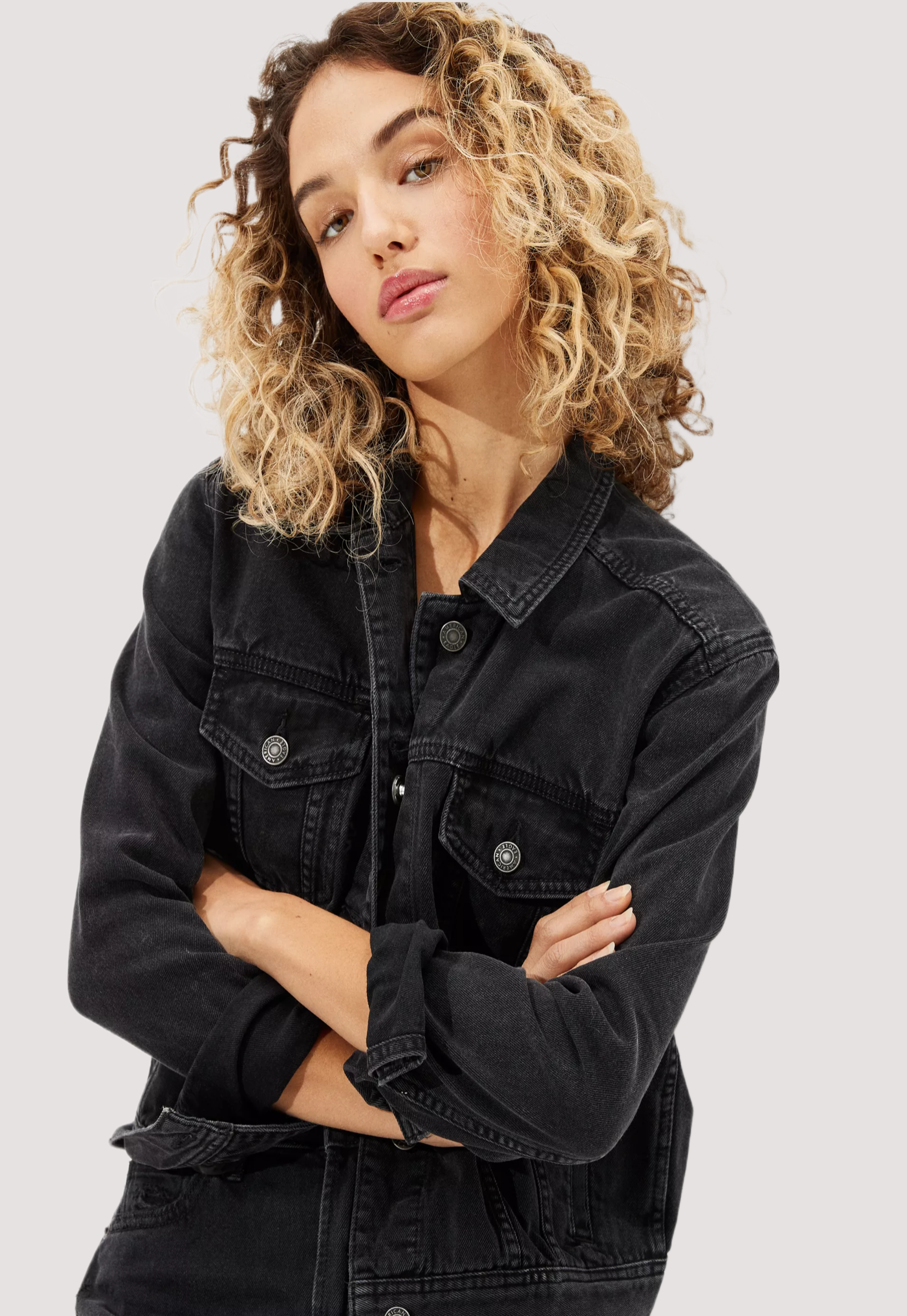 AE Black Denim Jacket