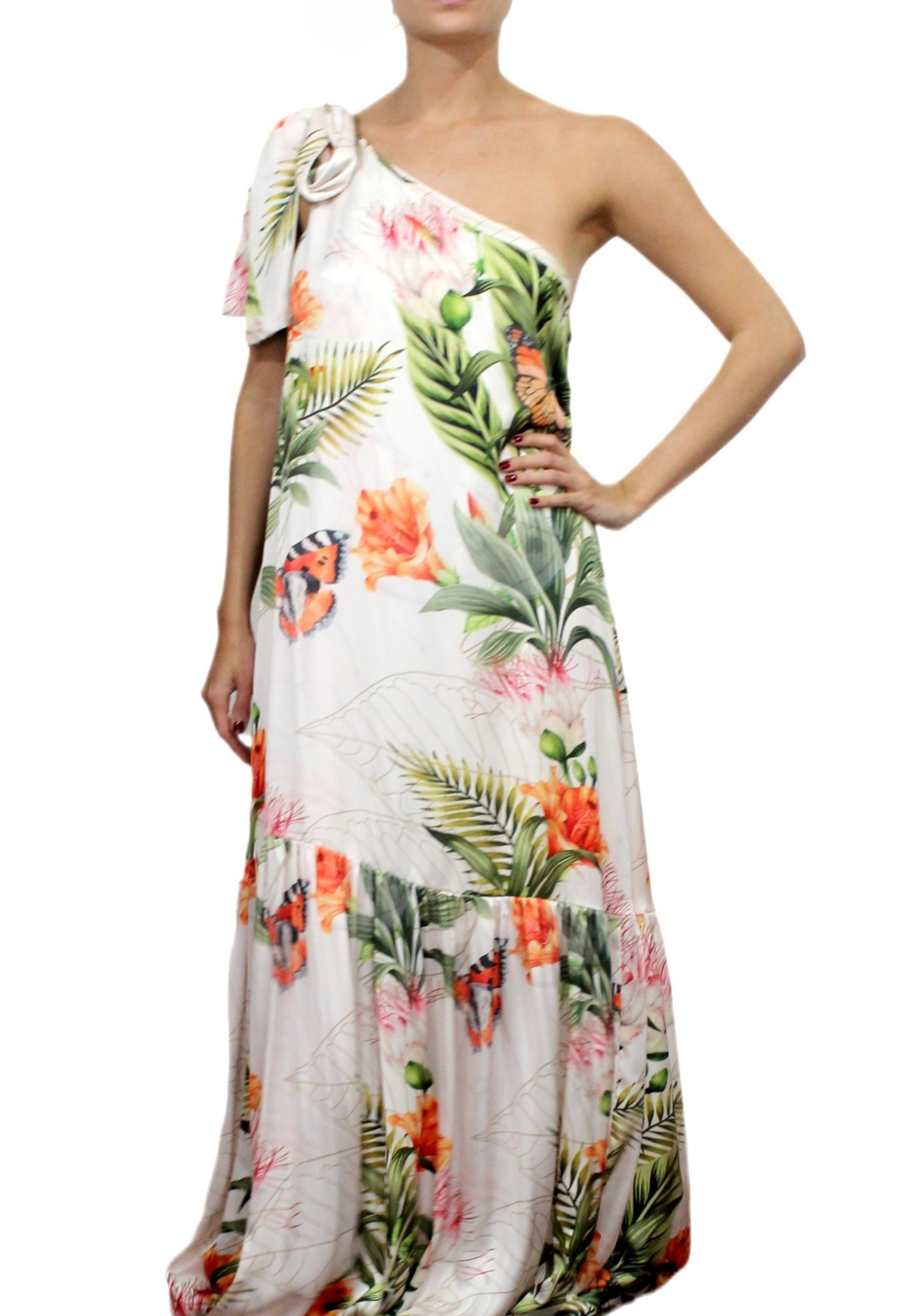 Vestido Estampado 1 Hombro