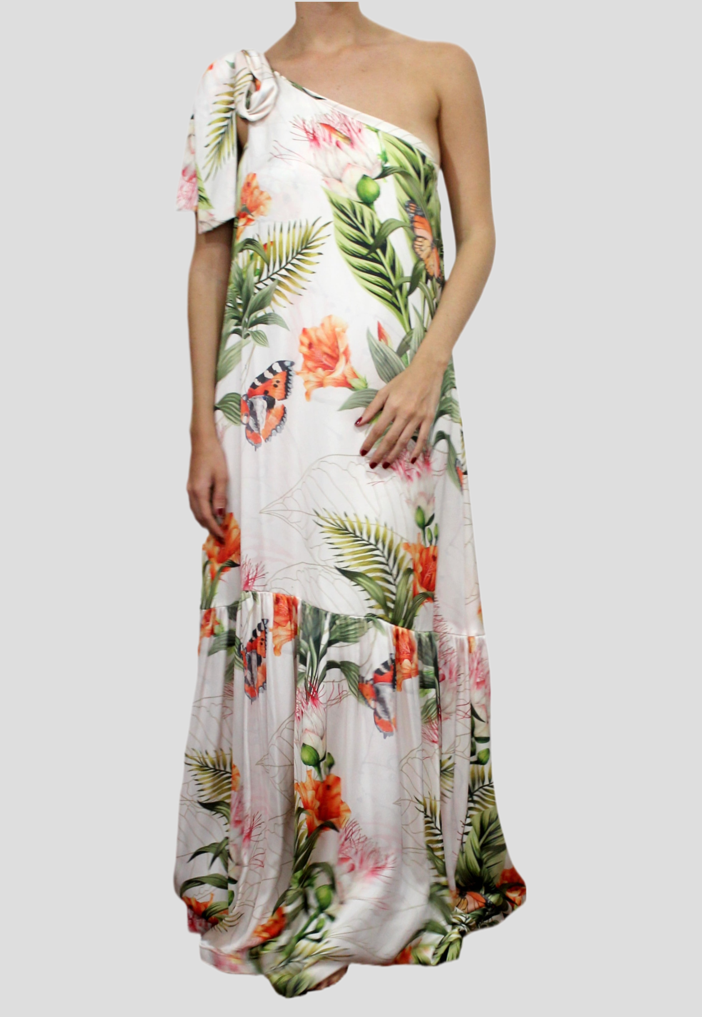 Vestido Estampado 1 Hombro