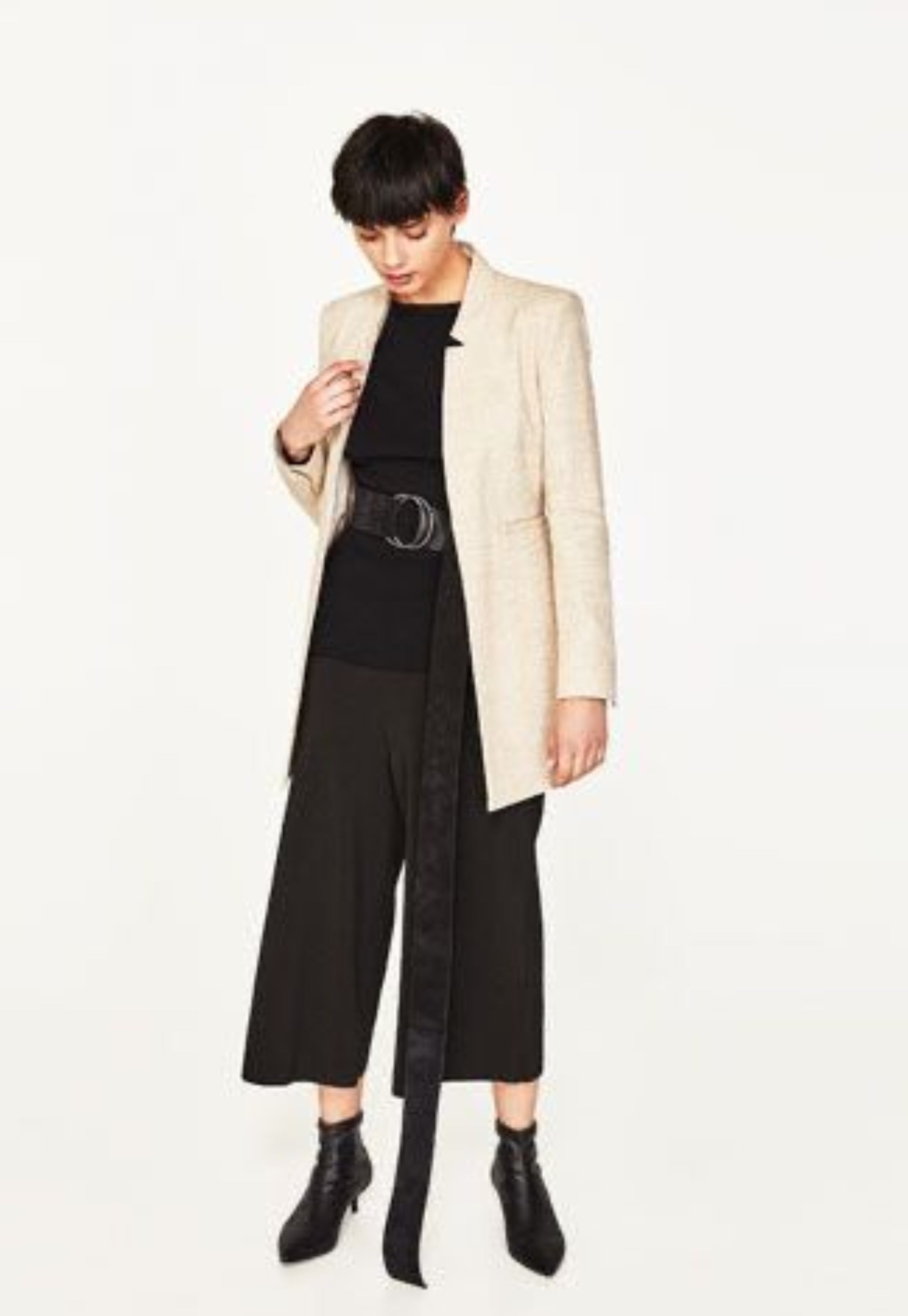 Inverted Lapel Collar Frock
