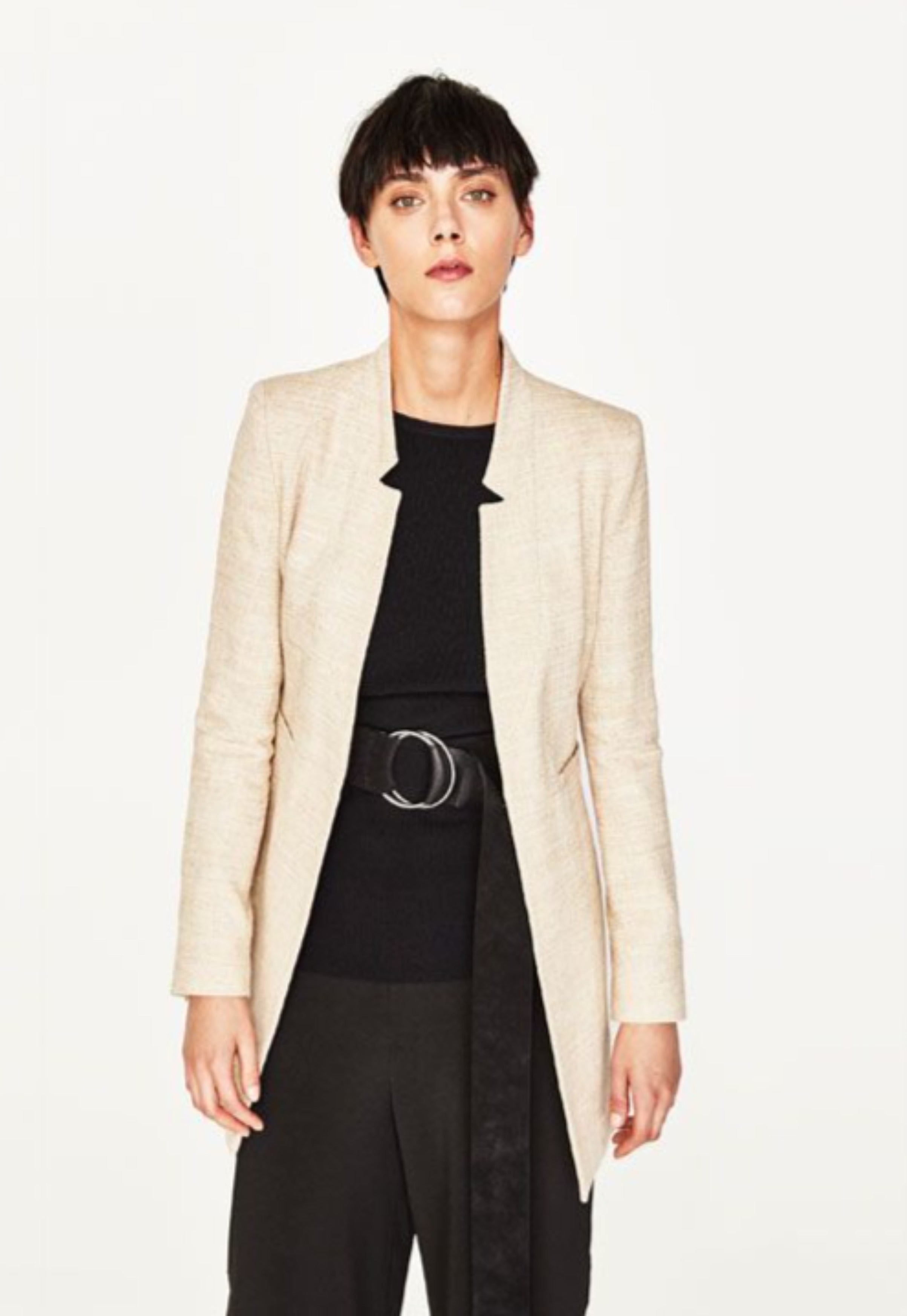 Inverted Lapel Collar Frock