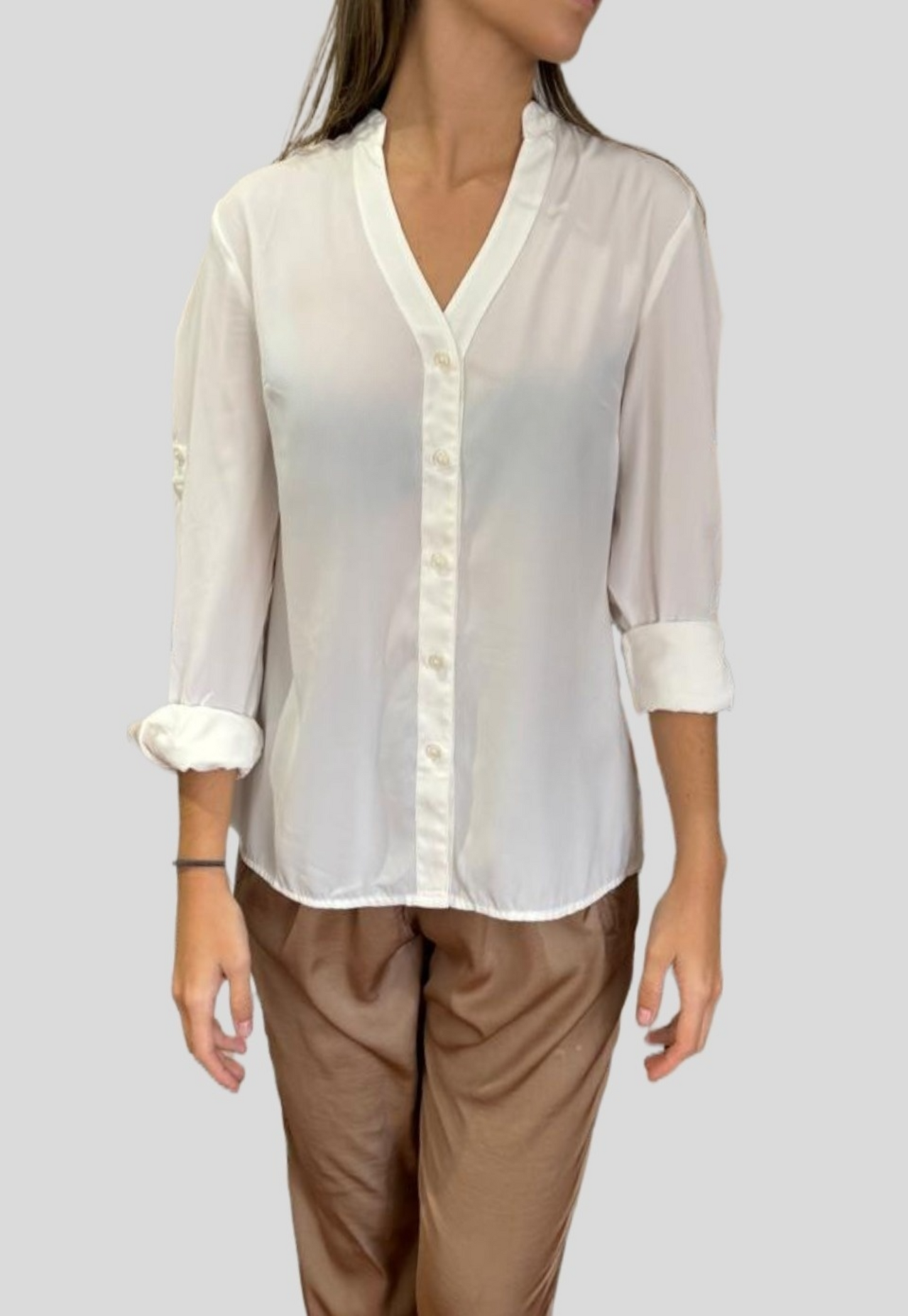Camisa blanca de botones
