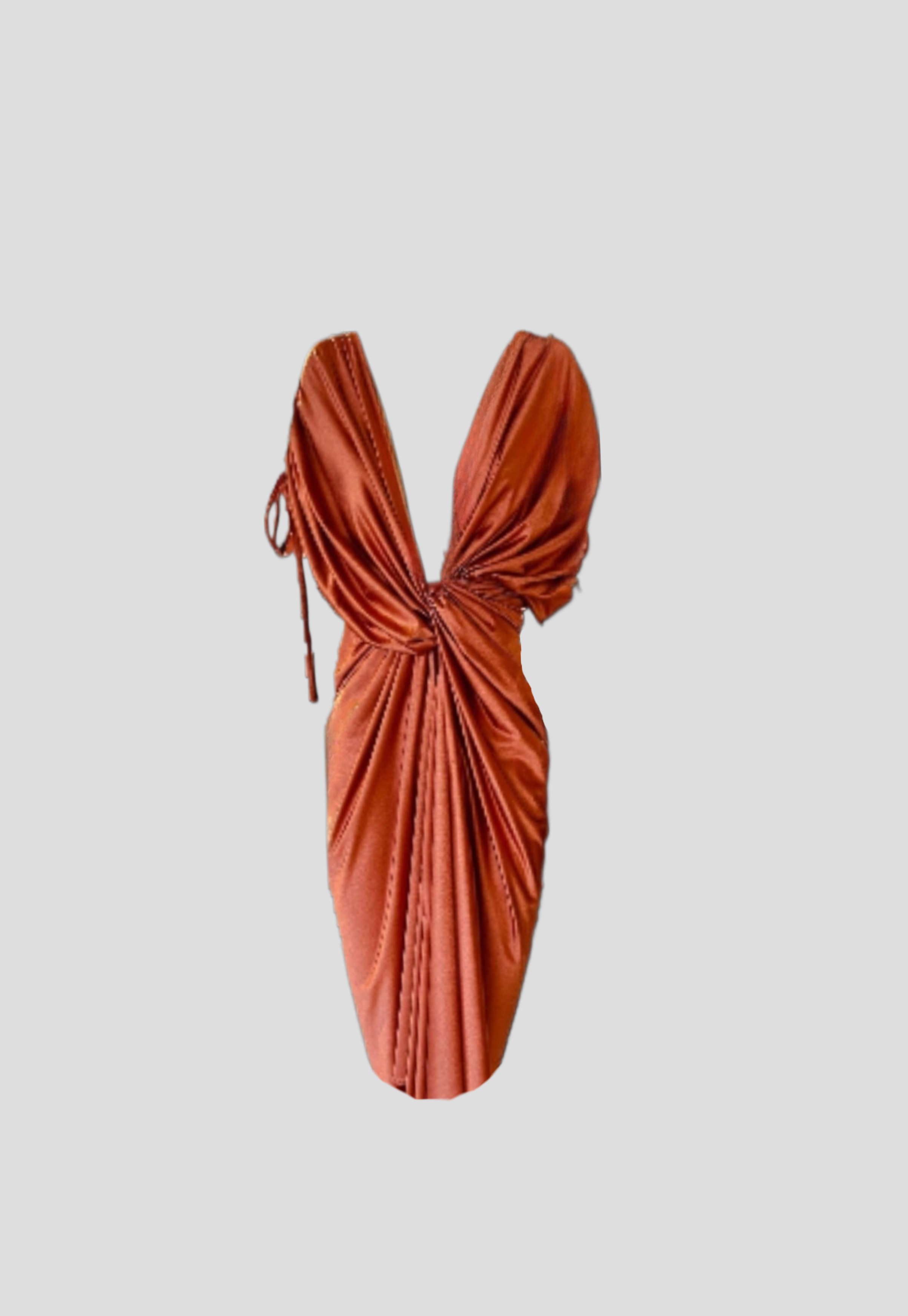 Vestido Cobre Metalizado