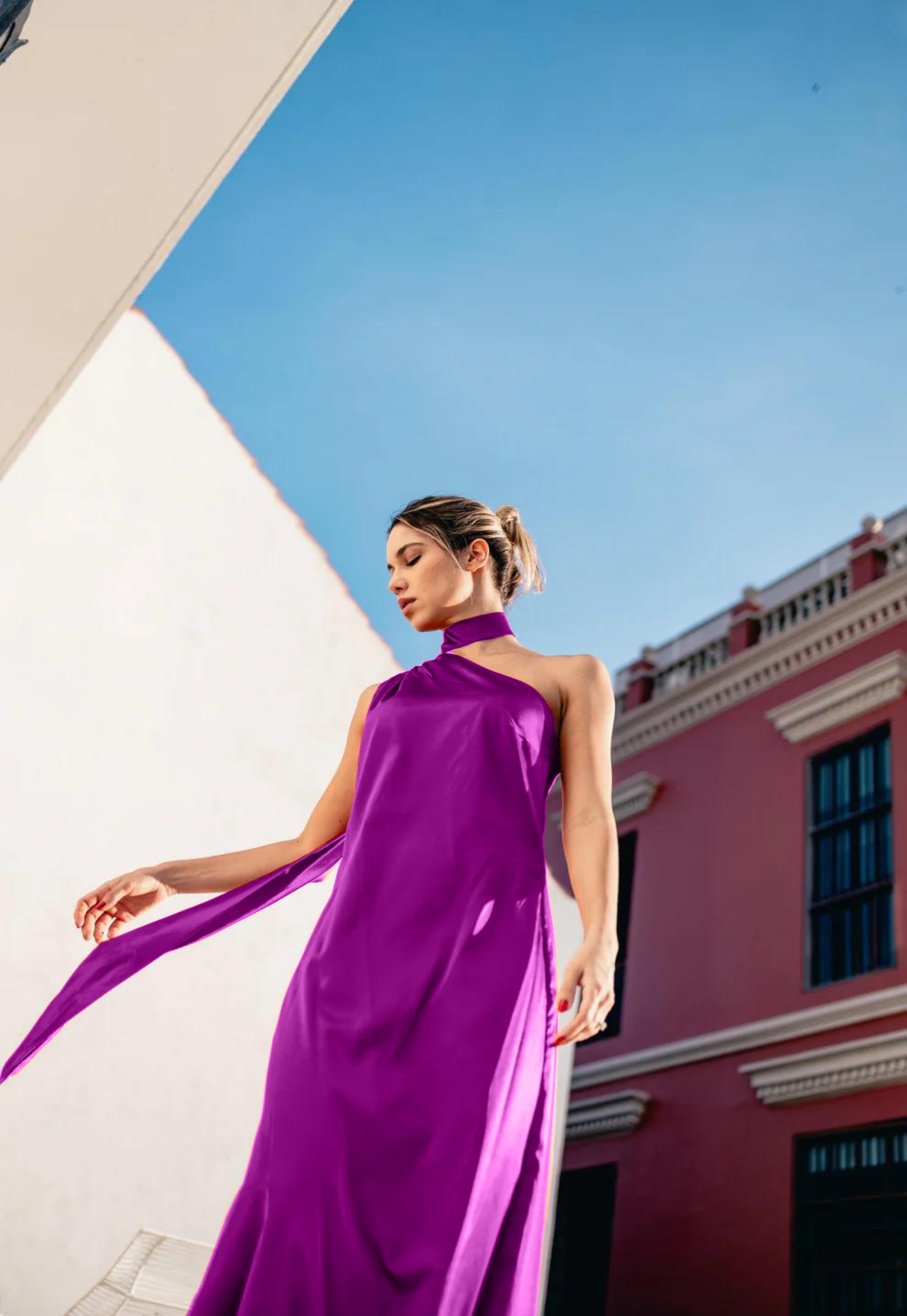 Vestido Atenea Berenjena