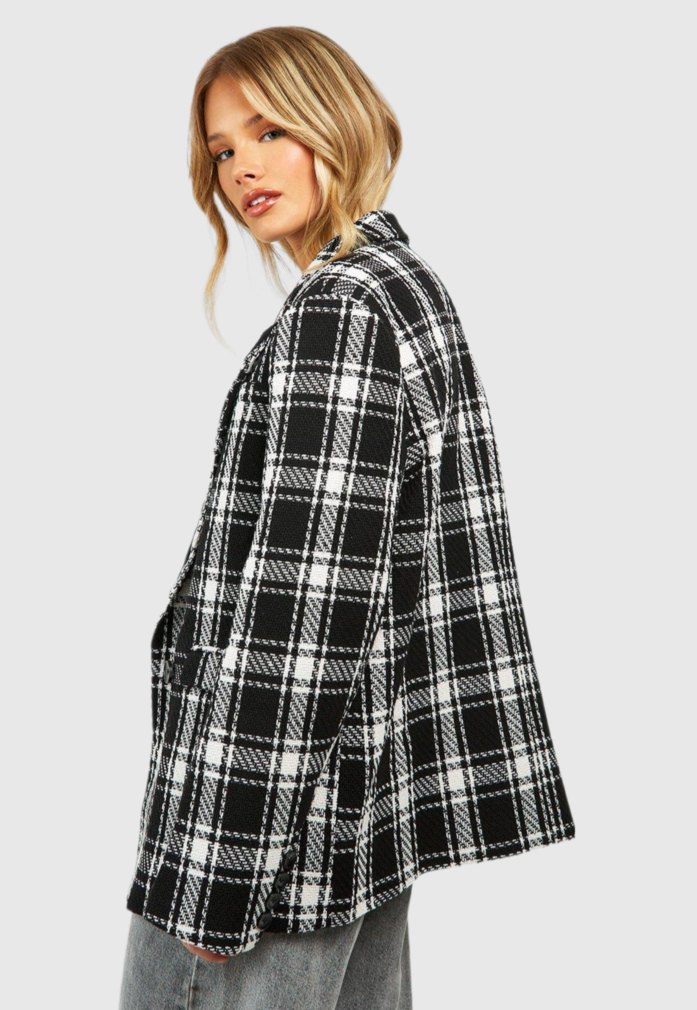 Plaid jacket blazer